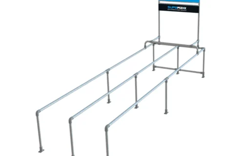 Supamaxx Trolley Bays offer durable, organised trolley storage with single to quad lane options for retail and commercial spaces across Australia